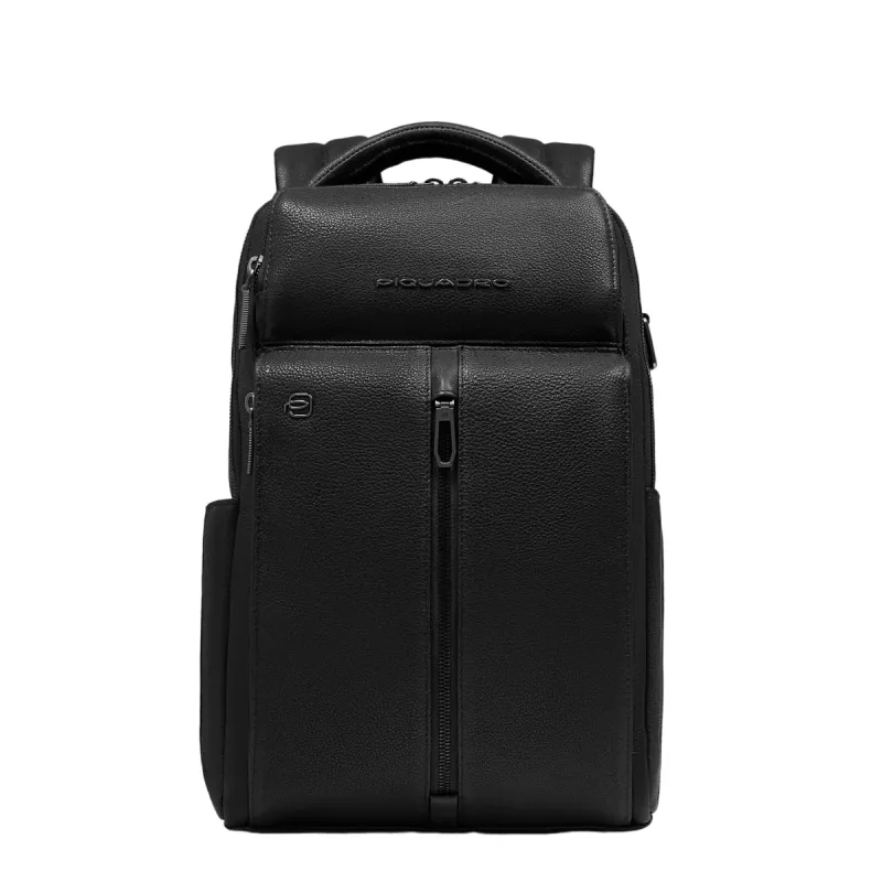 Zaino in pelle porta computer da 13,3 PQ Hedley, nero