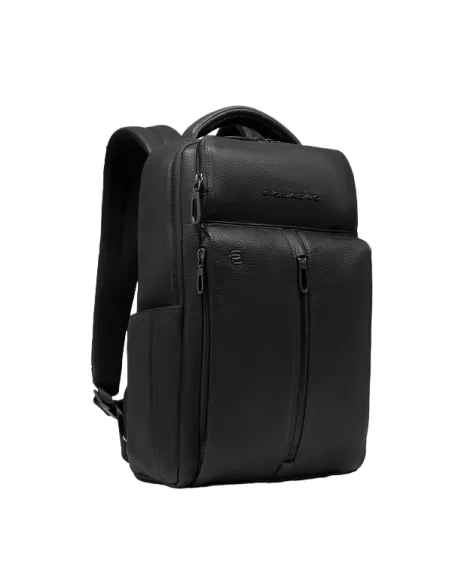 Zaino in pelle porta computer da 13,3 PQ Hedley, nero