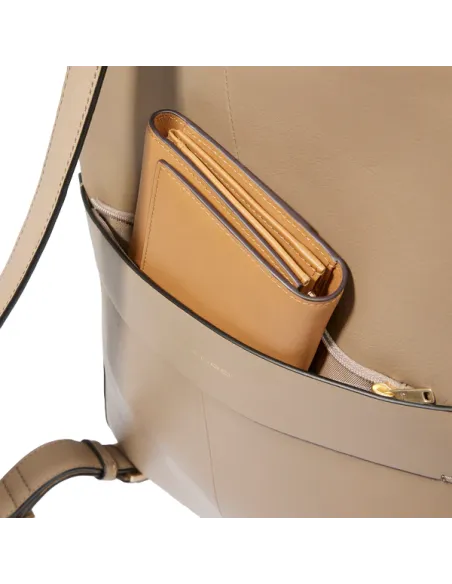 Piquadro Ashley 15.6 Damen-Rucksack mit zwei Fächern, beige