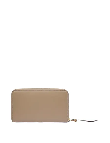 Piquadro Ashley women's zipped leather wallet, beige