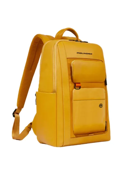 Piquadro Liko 14 laptop backpack, yellow
