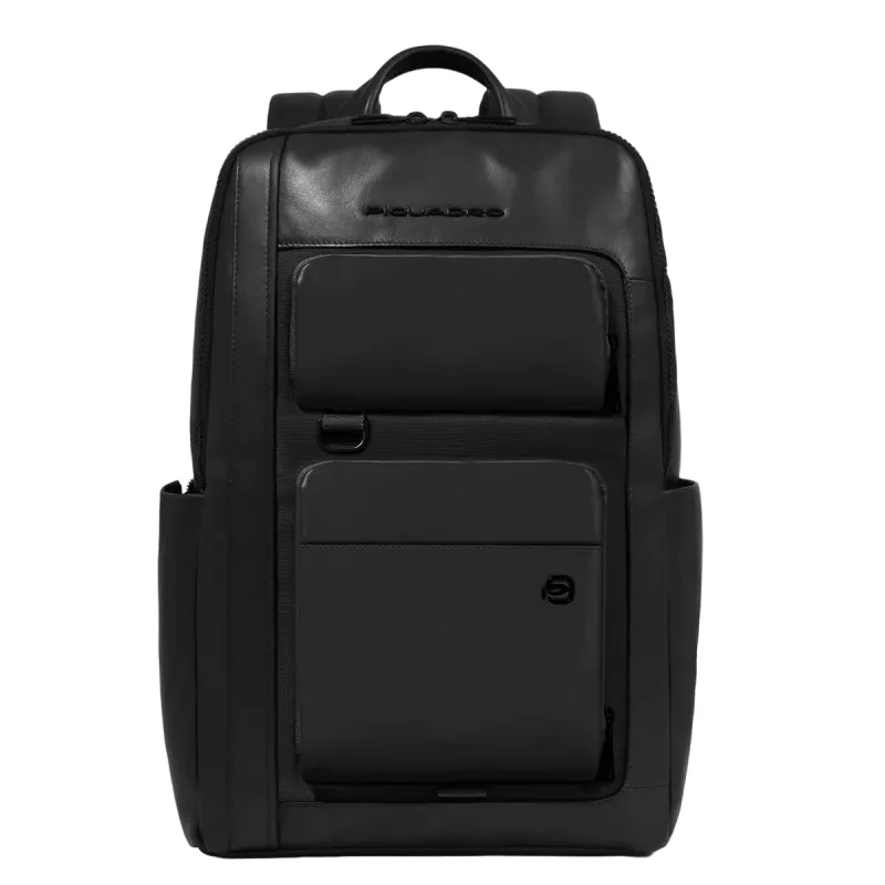 Piquadro Liko 14 Laptop-Rucksack, schwarz