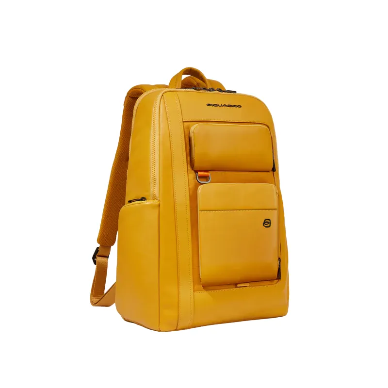 Zaino Piquadro Liko con porta pc da 15,6, giallo 2