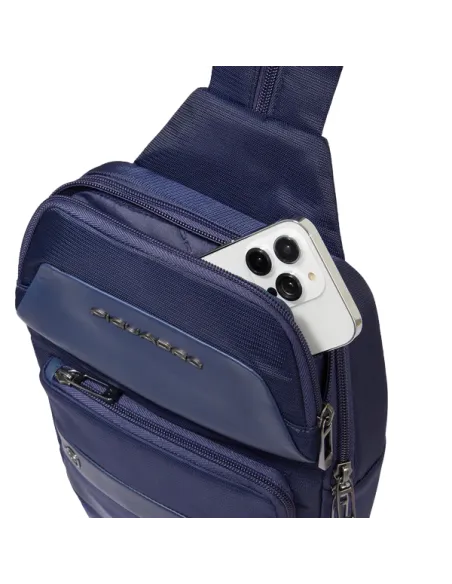 Piquadro Nevet Umhängetasche/Rucksack, blau