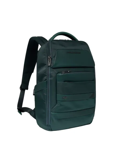 Zaino da viaggio porta pc da 14 con due comparti Piquadro Nevet, verde