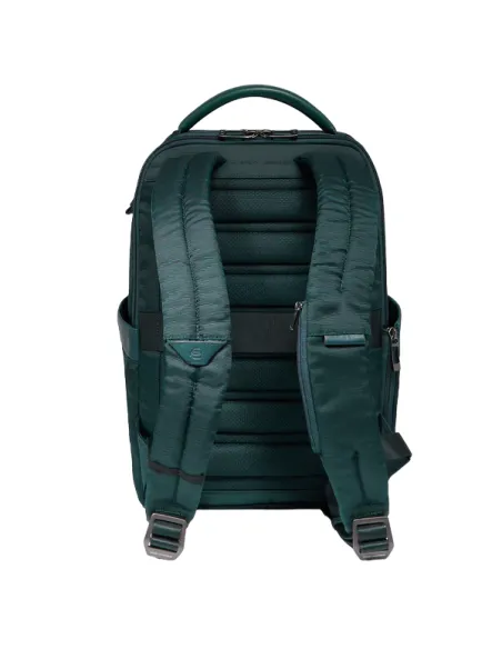 Zaino da viaggio porta pc da 14 con due comparti Piquadro Nevet, verde