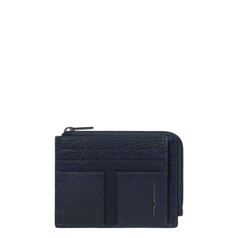 Bustina porta carte di credito con tasca con zip Piquadro...
