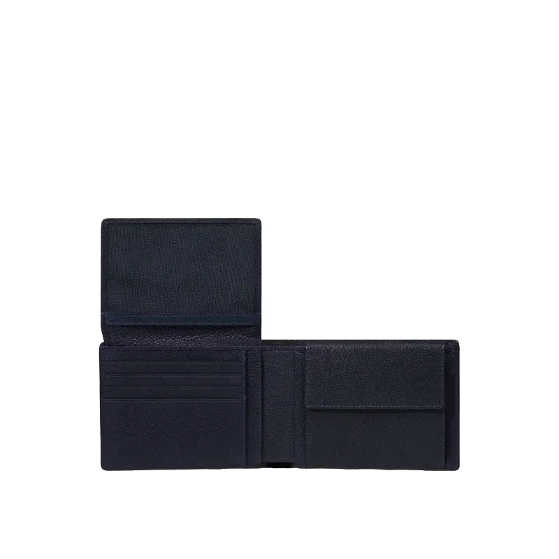 Piquadro Hedley men's leather wallet with ID window and...