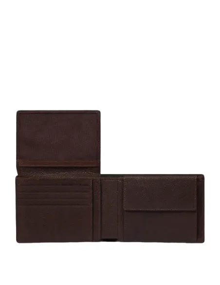 Portafogli in pelle per uomo Piquadro Hedley, moro