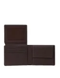 Piquadro Hedley Small leather wallet with coin purse and removable card holder, dark brown