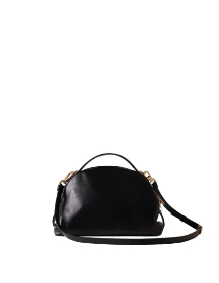 Borbonese kleine Handtasche aus Leder, schwarz