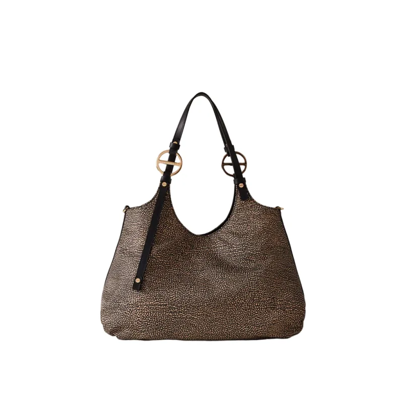 Mittelgroße Einkaufstasche Borbonese aus recyceltem Stoff...