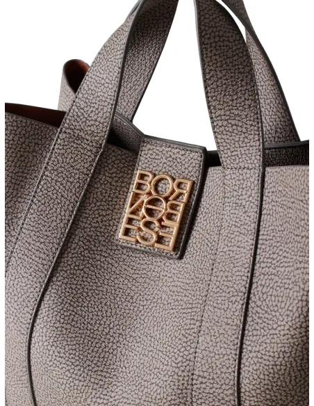 Borbonese Nueve women's handbag, clay grey