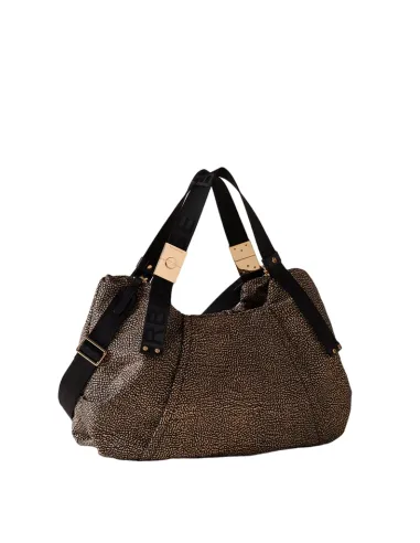 Borsa a mano Borbonese, OP Naturale-Nero