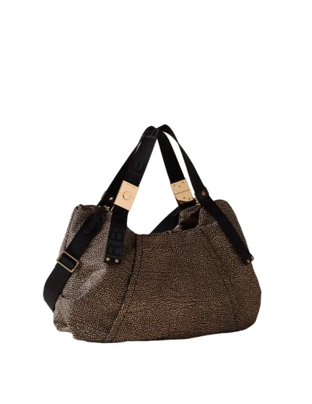 Borsa a mano Borbonese, OP Naturale-Nero