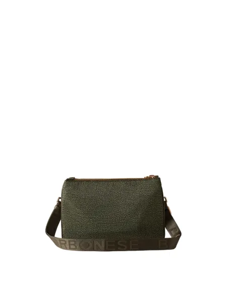 Borbonese Shoulder bag with two compartments, Military green