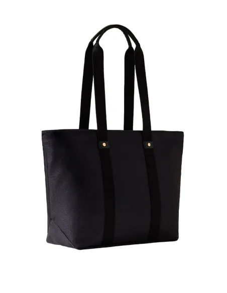 Borbonese Eco Line mittlere Einkaufstasche, Schwarz