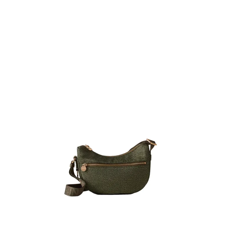 Borbonese Eco Line mini shoulder bag, military green