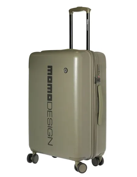 Trolley medio Momo Design, verde militare-nero