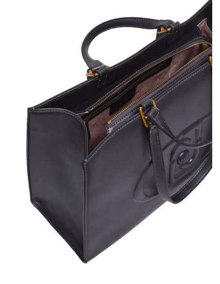 Liu Jo double-handled shopping bag, metal anthracite