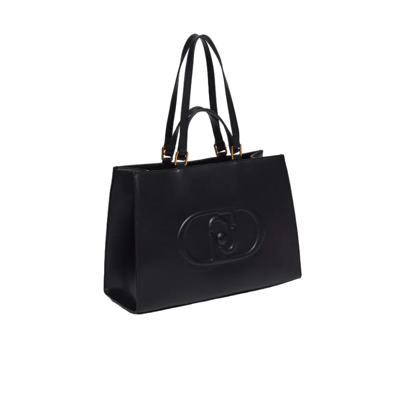 Borsa Liu Jo con due manici e due tracolle, nera 2