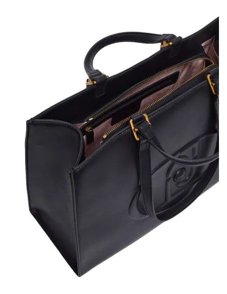 Borsa Liu Jo con due manici e due tracolle, nera