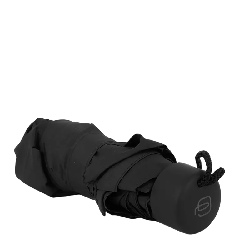 Piquadro mini umbrella with hard cover, black
