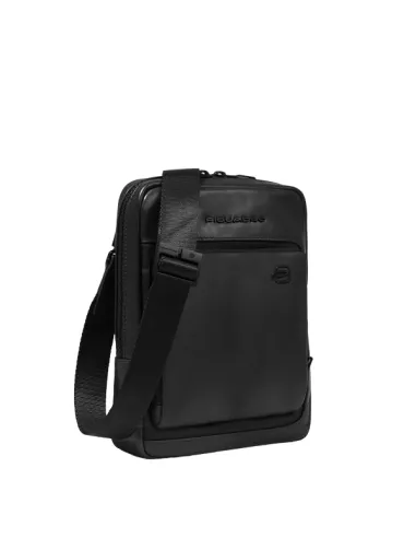 Borsello uomo in pelle e tessuto...