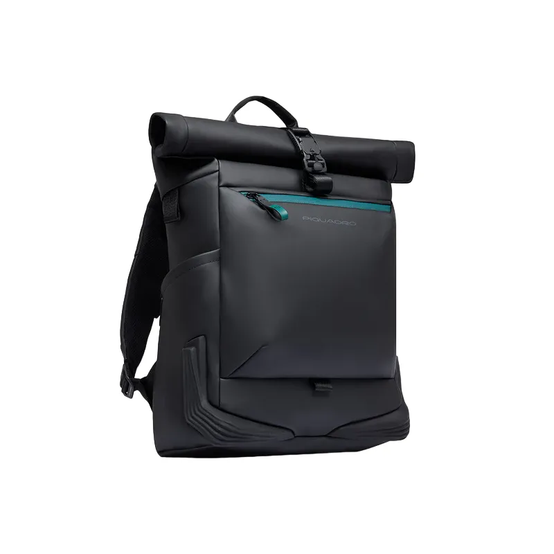 Piquadro Roll-Top Computer-Rucksack, schwarz 2