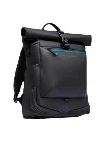 Zaino Piquadro Roll-Top Porta PC, nero