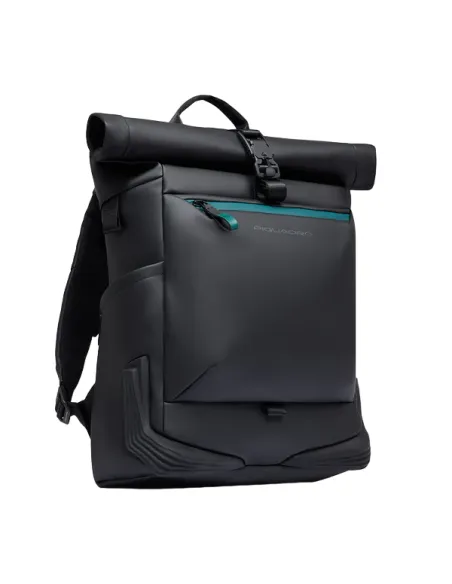 Zaino Piquadro Roll-Top Porta PC, nero