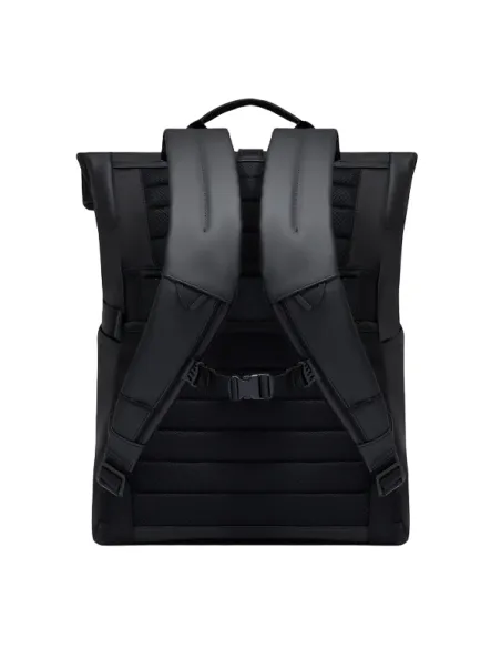 Piquadro Roll-Top Computer-Rucksack, schwarz