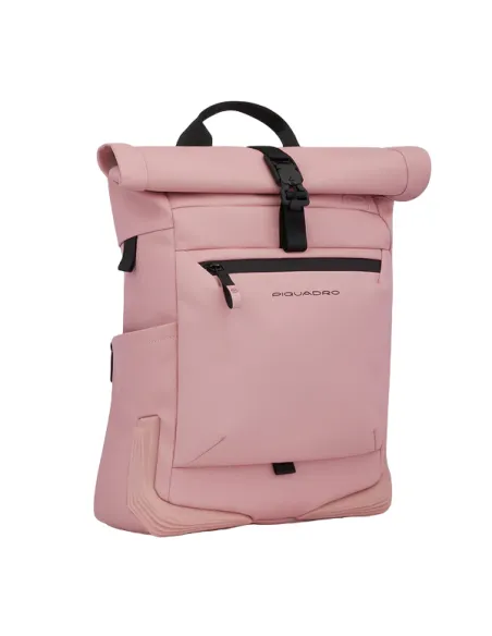Piquadro Roll-Top Computer-Rucksack, rosa