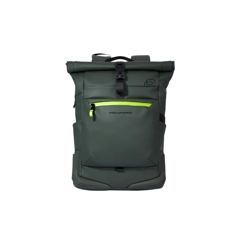 Zaino Piquadro Roll-Top Porta PC, verde