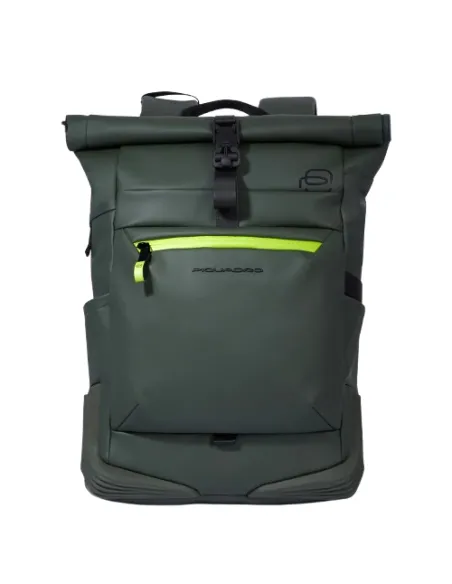 Zaino Piquadro Roll-Top Porta PC, verde