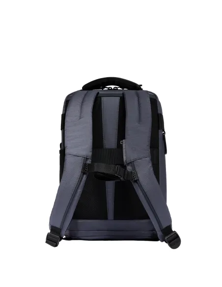 Piquadro Arne Computer und iPad® Rucksack aus recyceltem Stoff mit Schuhfach, blau