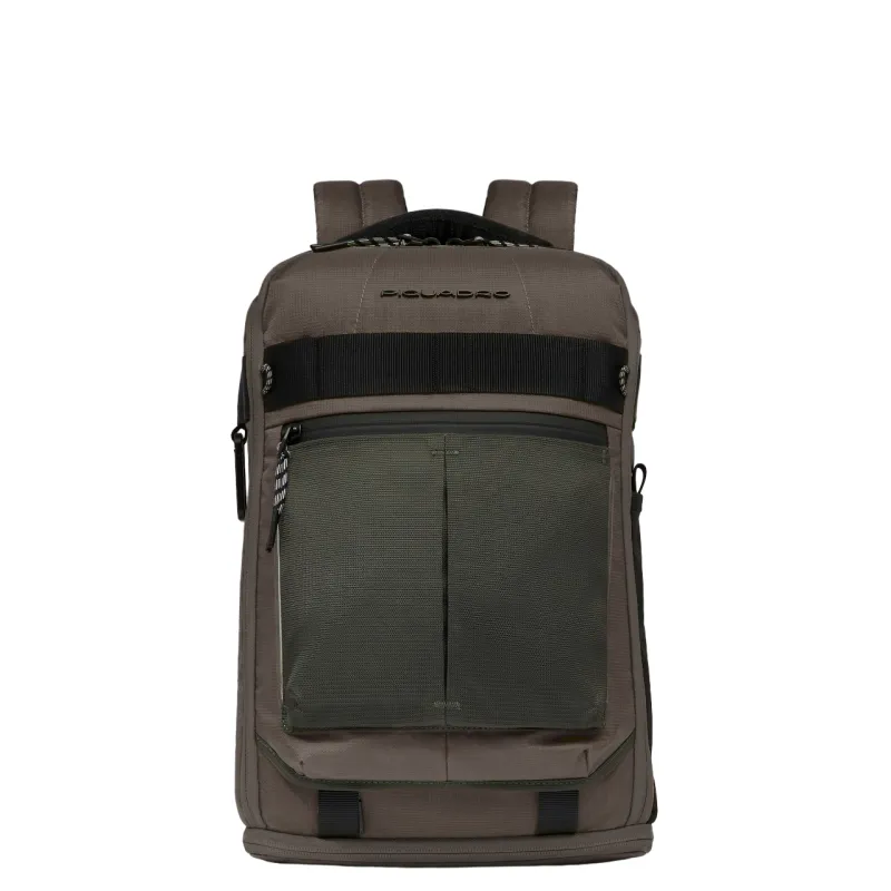 Zaino da viaggio con porta PC Piquadro Arne, tortora