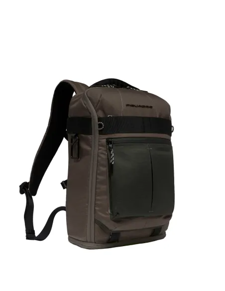 Zaino da viaggio con porta PC Piquadro Arne, tortora