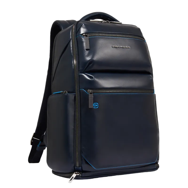 Zaino da viaggio in pelle con porta pc da 15,6 con cavo... 2