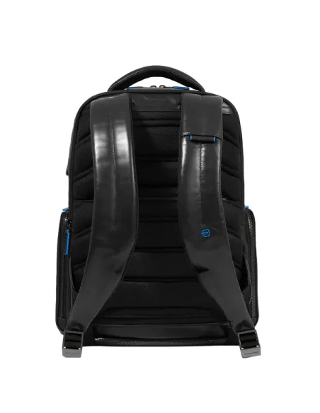 Piquadro Blue Square Reiserucksack mit Anti-Diebstahl-Kabel, schwarz
