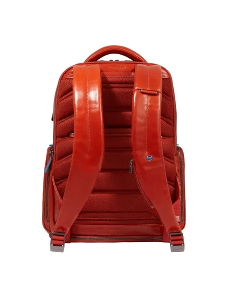 Piquadro Blue Square Reiserucksack mit Anti-Diebstahl-Kabel, orange