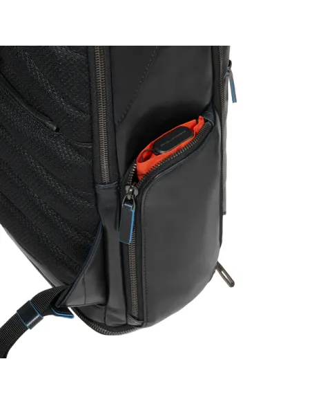 Piquadro Blue Square Reiserucksack mit Anti-Diebstahl-Kabel, orange
