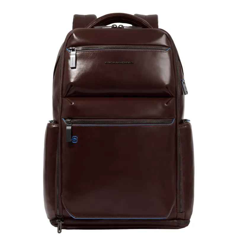 Zaino da viaggio in pelle con porta pc da 15,6 con cavo...