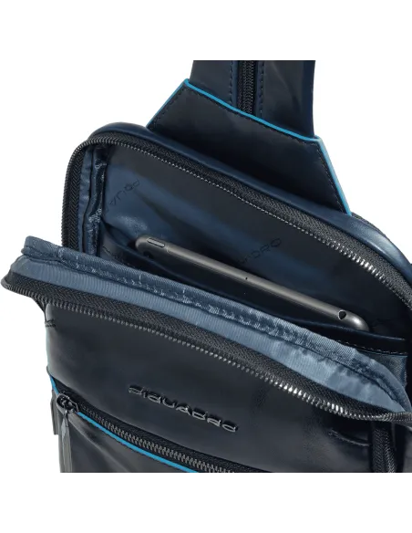 Piquadro Blue Square Mono-Sling bag/backpack, blue