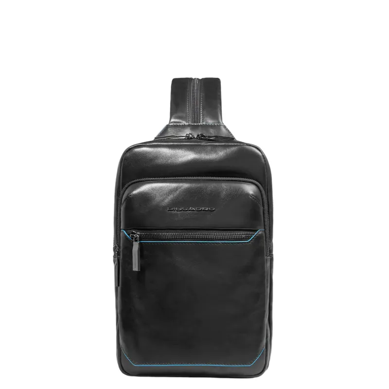 Piquadro Blue Square Mono-Sling bag/backpack, black