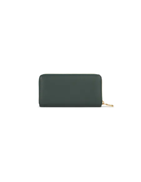 Braccialini Basic women's leather wallet with zip fastener, green