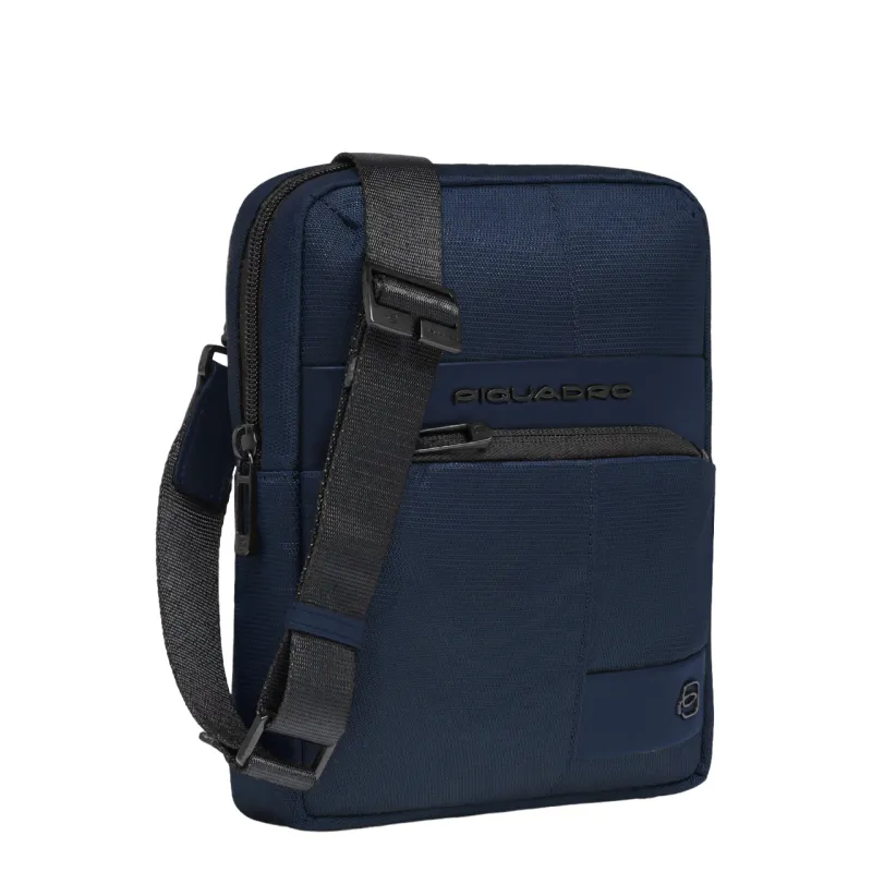 Borsello porta iPad® in tessuto e pelle Piquadro Wollem, blu 2