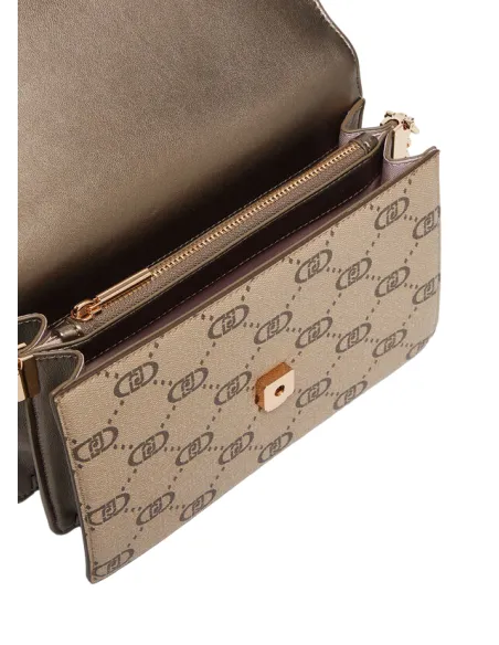 Borsa a tracolla con pattina Liu Jo, tortora chiaro