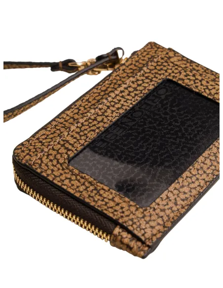 Borbonese wallet pouch with key ring, op natural