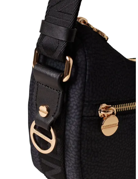 Borbonese Eco Line mini shoulder bag, black
